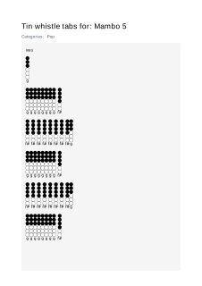 Mambo 5 — tin whistle tab