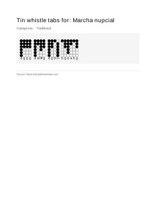 Marcha nupcial — tin whistle tab