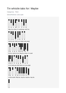 Maybe — tin whistle tab