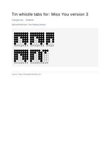 Miss You version 3 — tin whistle tab