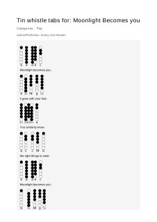 Moonlight Becomes you — tin whistle tab