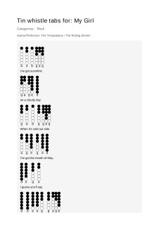 My Girl — tin whistle tab