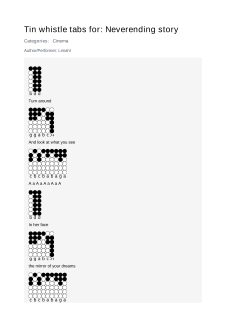 Neverending story — tin whistle tab