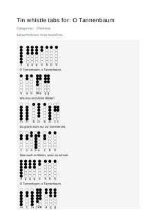 O Tannenbaum — tin whistle tab
