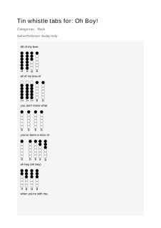Oh Boy! — tin whistle tab