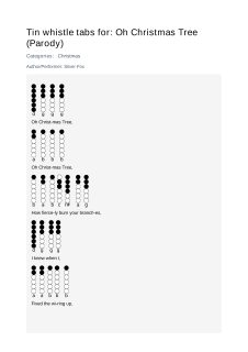 Oh Christmas Tree (Parody) — tin whistle tab