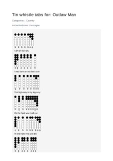 Outlaw Man — tin whistle tab
