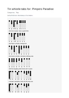 Pimpers Paradise — tin whistle tab
