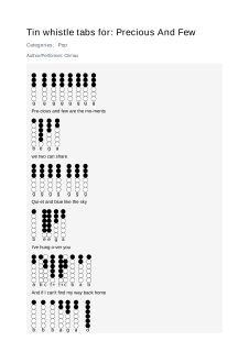 Precious And Few — tin whistle tab