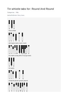 Round And Round — tin whistle tab