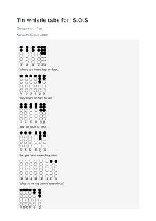S.O.S — tin whistle tab