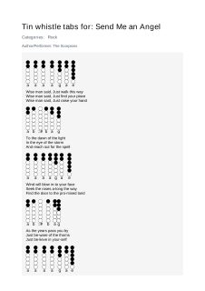 Send Me an Angel — tin whistle tab