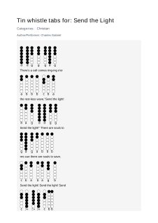 Send the Light — tin whistle tab