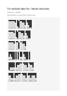 Seven seconds — tin whistle tab