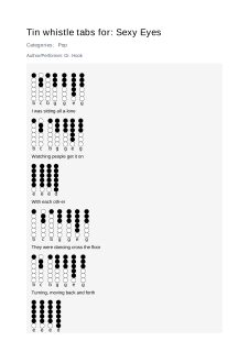 Sexy Eyes — tin whistle tab