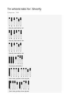 Shoofly — tin whistle tab