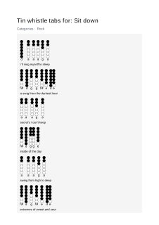 Sit down — tin whistle tab