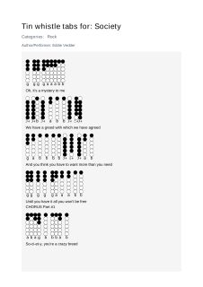 Society — tin whistle tab