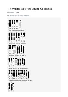 Sound Of Silence — tin whistle tab