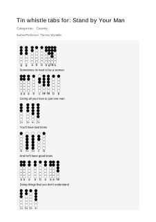 Stand by Your Man — tin whistle tab