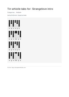 Strangelove intro — tin whistle tab