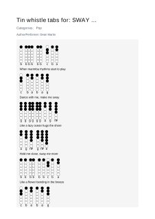 SWAY  … — tin whistle tab