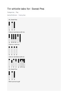 Sweat Pea — tin whistle tab