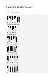 Tapestry — tin whistle tab