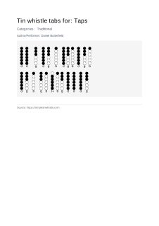 Taps — tin whistle tab