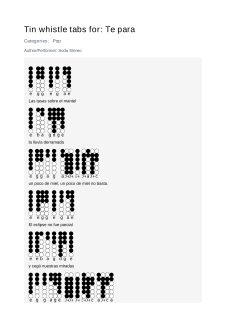 Te para — tin whistle tab