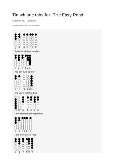 The Easy Road — tin whistle tab