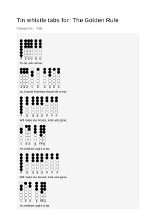 The Golden Rule — tin whistle tab