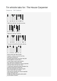 The House Carpenter — tin whistle tab
