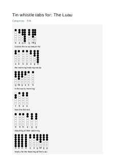 The Luau — tin whistle tab
