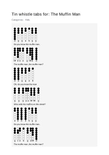 The Muffin Man — tin whistle tab