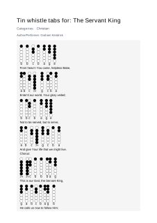 The Servant King — tin whistle tab