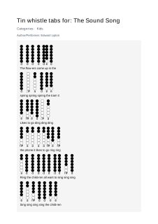 The Sound Song — tin whistle tab