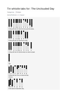 The Unclouded Day — tin whistle tab