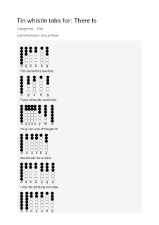 There Is — tin whistle tab