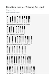 Thinking Out Loud — tin whistle tab