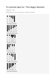 This Magic Moment — tin whistle tab