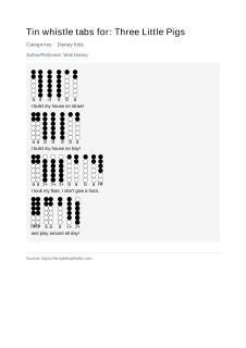 Three Little Pigs — tin whistle tab
