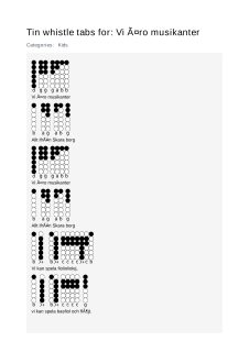Vi Ã¤ro musikanter — tin whistle tab