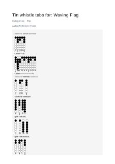 Waving Flag — tin whistle tab