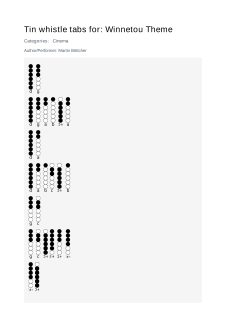 Winnetou Theme — tin whistle tab