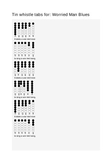 Worried Man Blues — tin whistle tab