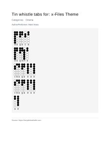 x-Files Theme — tin whistle tab