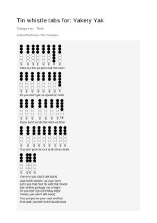 Yakety Yak — tin whistle tab