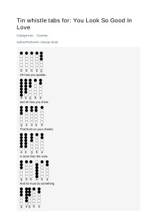 You Look So Good In Love — tin whistle tab