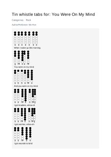 You Were On My Mind — tin whistle tab